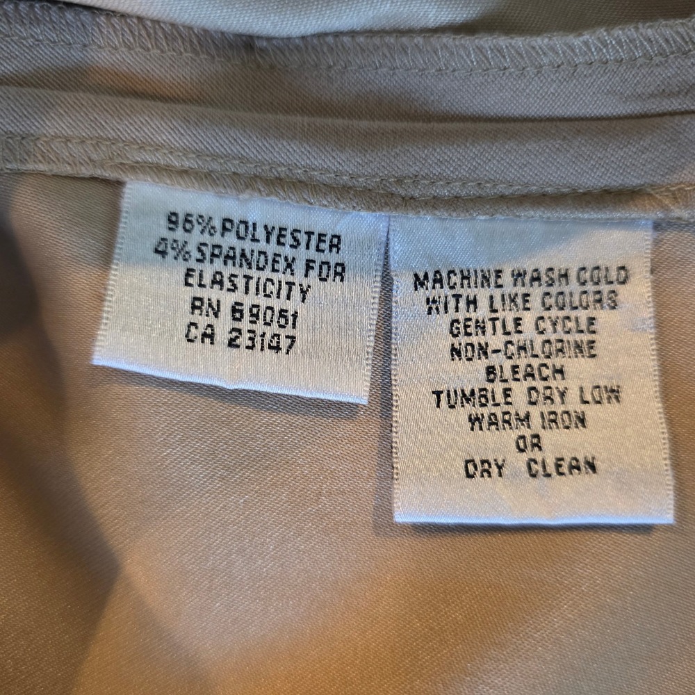 Talbots Stretch Tan Button Down Shacket Women's X… - image 5